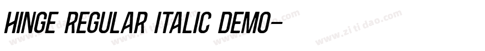 Hinge Regular Italic DEMO字体转换